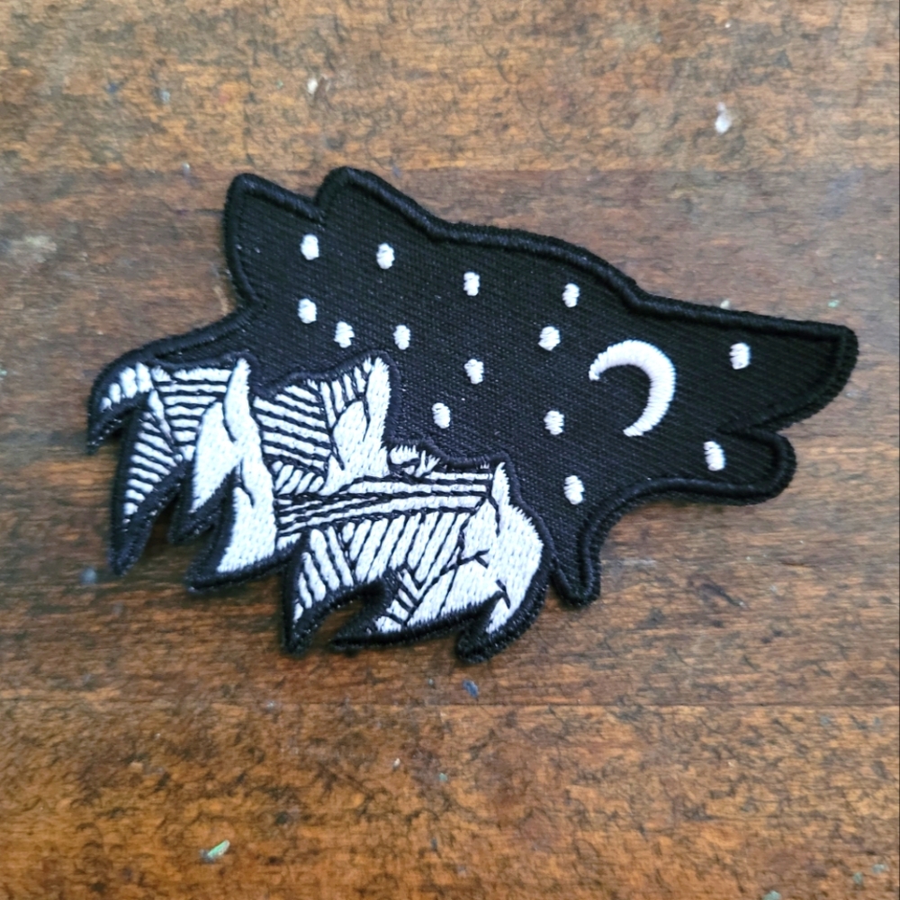 Wolf Wilderness Nature Outdoors Camping Adventure Iron On Patch